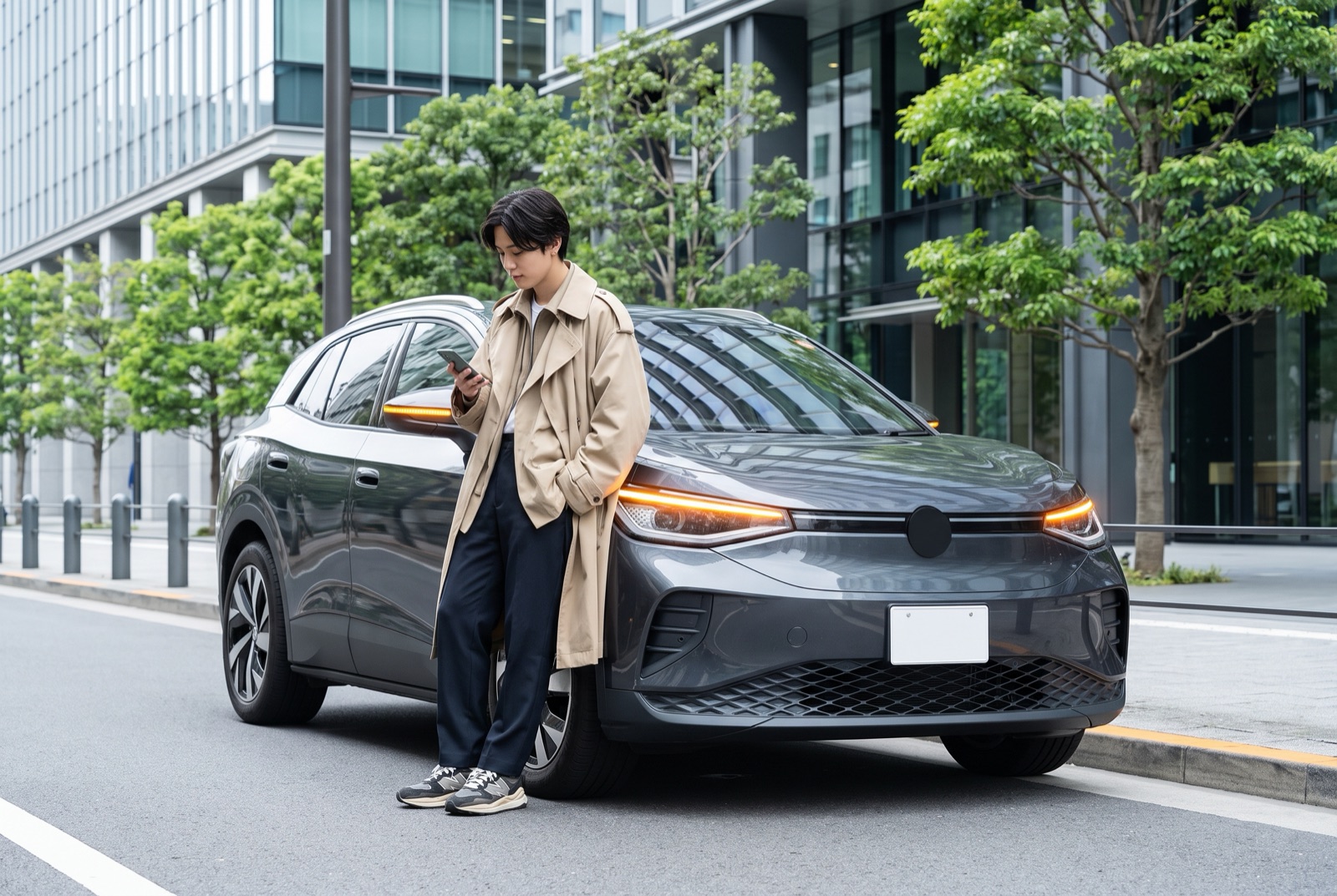 ボンネットを開けた車のエンジンルーム
